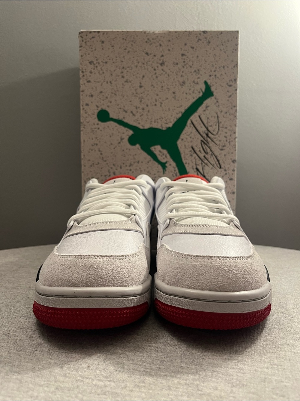 Nike Air Jordan 4 RM White Varsity Fire Red Black Mens Shoe Size 11.5 FQ7939-102 - Picture 3 of 12